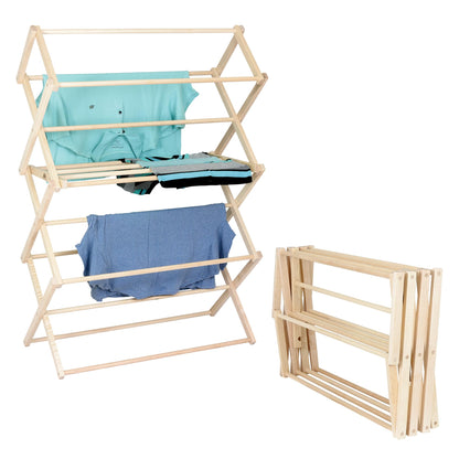 Pennsylvania Woodworks Clothes Drying Rack: Solid Maple Hard Wood Laundry Rack for Sweaters, Blouses, Lingerie & More, Durable Folding Drying Rack, Made in USA, No Assembly Needed, Large