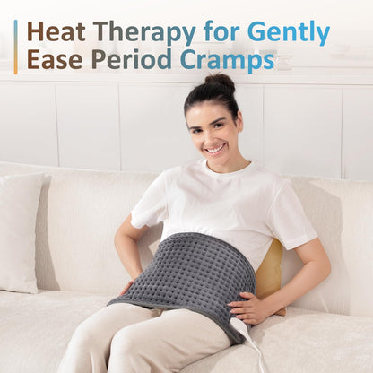 Comfytemp Heating Pad for Back Pain & Cramps Relief, FSA Eligible Electric Large Heat Pad, 2H Auto Off, Christmas Gifts for Women Men Mom Dad, HSA Moist Neck Shoulder Heated Pad, Washable, 12"x24"