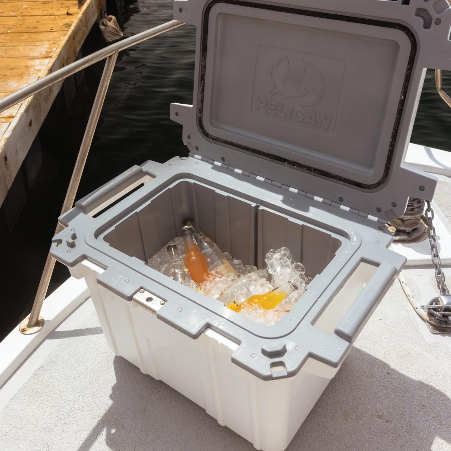 Pelican 50 Quart Elite Cooler (Dark Grey/Green)