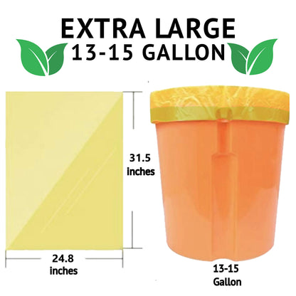 13 Gallon Biodegradable Trash Bags with Drawstrings, 75 Count Plant Based, Code Q Tall Kitchen Compost Bags 50 Liter Bin - Green Garbage Liners - 1.3 mil Thick Heavy Duty and Eco Friendly Trash Bags