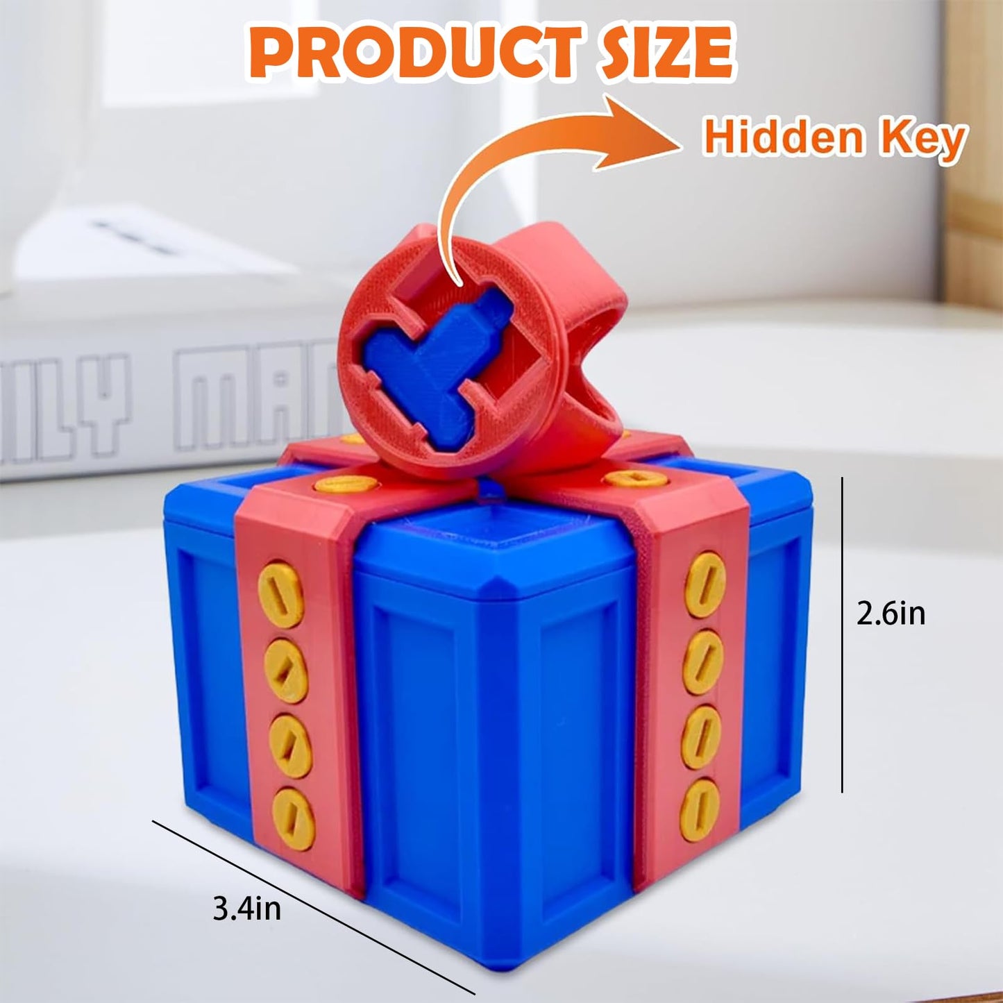 Prank Screw Box, Really Annoying Gift Box 3D, 3D Printed Annoying Gift Box with Screws, Novelty Gift Idea Halloween Christmas 3D Printing Decorative Ornaments