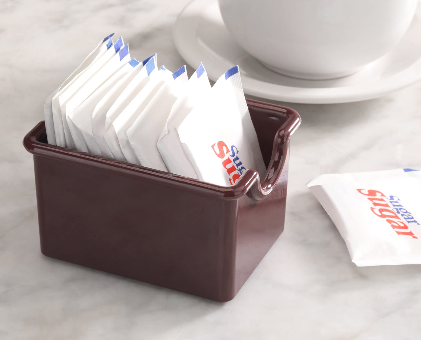 New Star Foodservice Plastic Sugar Packet Holder, Brown, Set of 12