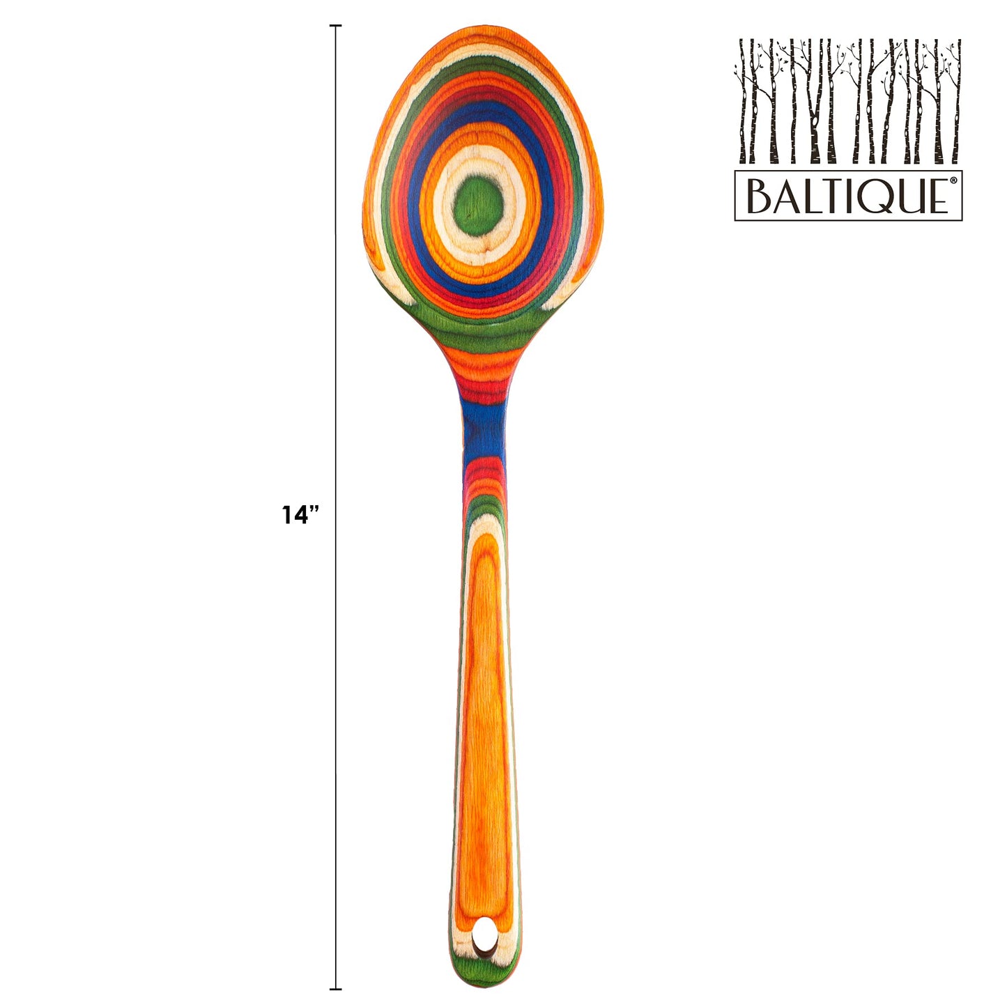 Totally Bamboo Baltique Marrakesh Collection 14" Grand Serving Spoon, Extra-Large Cooking Spoon, Safe for Use on Nonstick