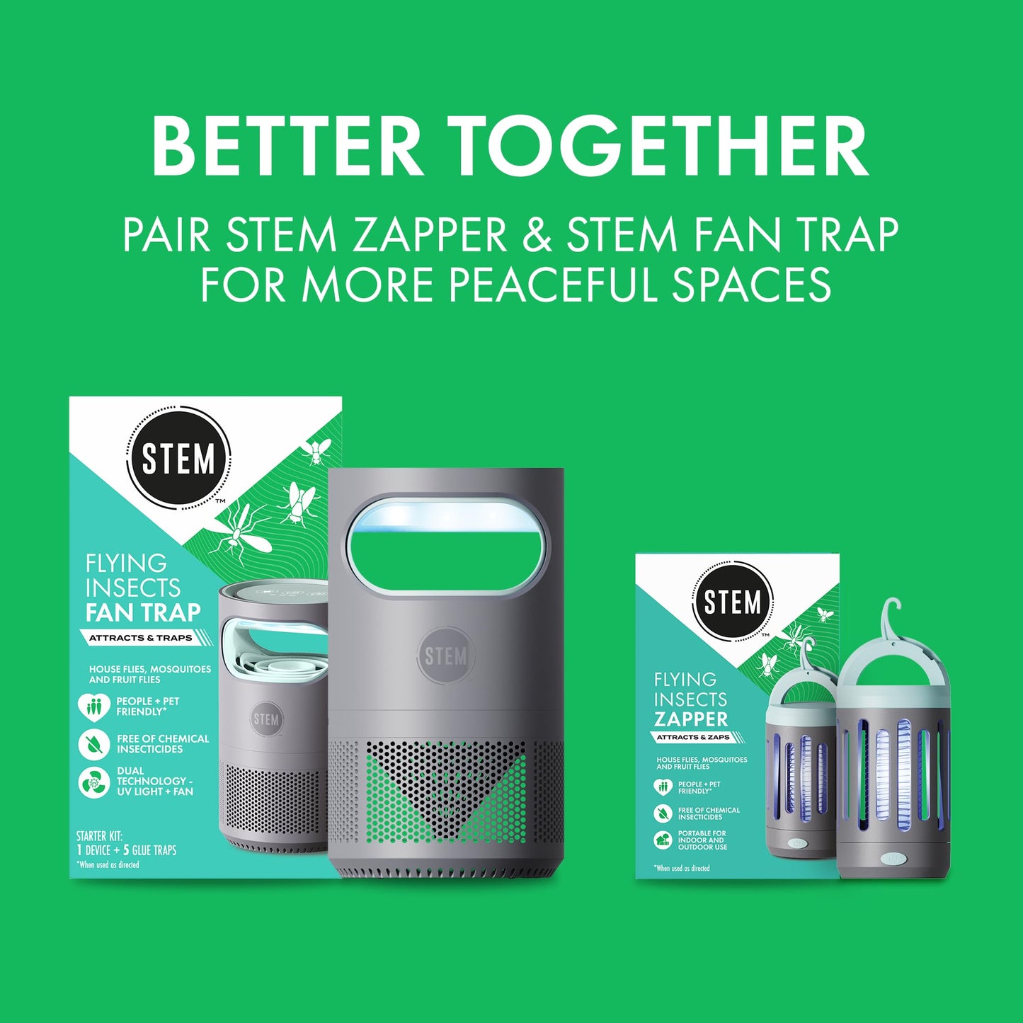 STEM Flying Insect Zapper, Indoor and Outdoor Electric Fly & Mosquito Trap, Includes Micro-USB Charging Cable and Brush for Cleaning