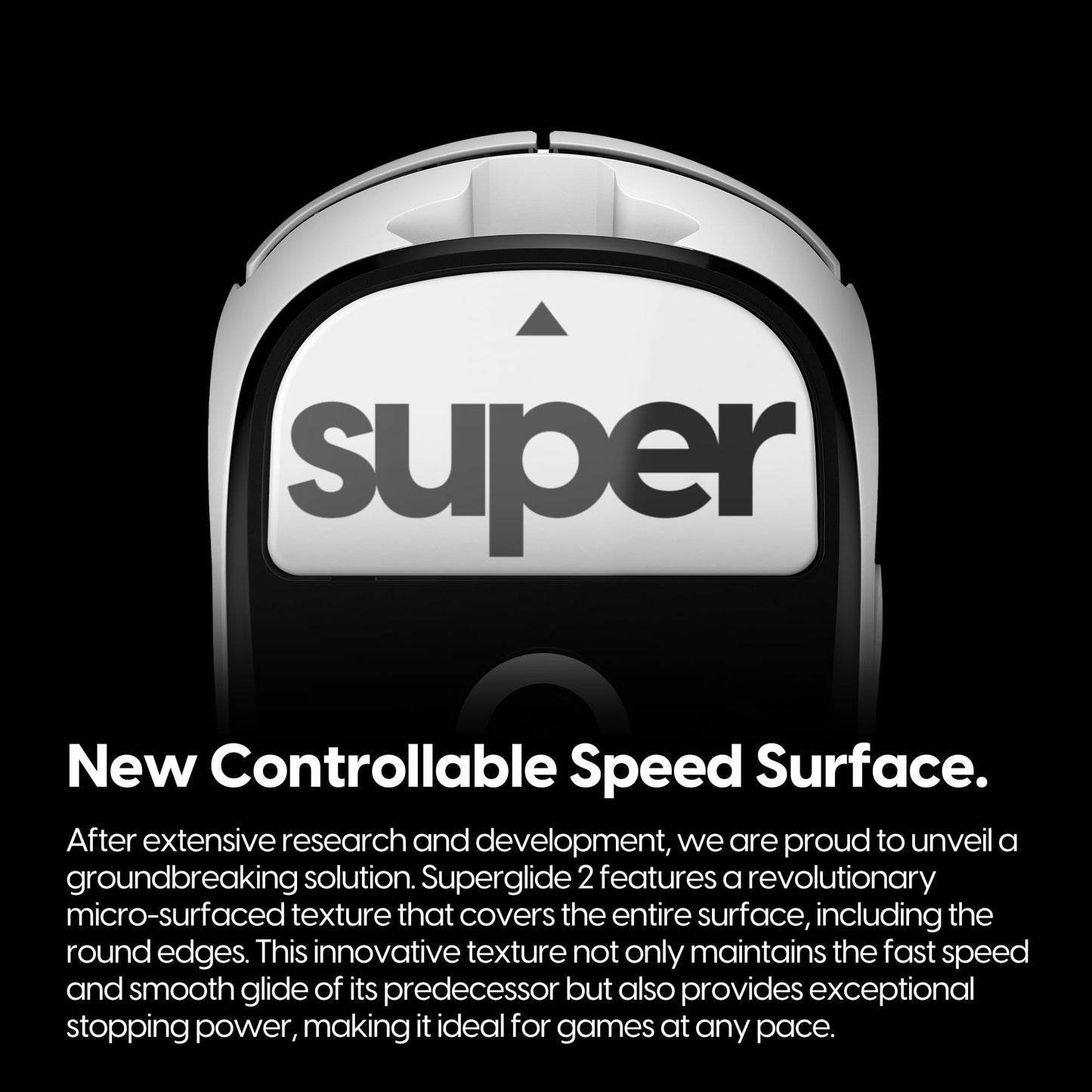 Superglide Glass Mouse Skates - Consistent Controllable Glide, Polished Round Edge, Super Balanced Gaming Mouse Feet with Durable Sole for Logitech G Pro X Superlight1 (Type-C, White)