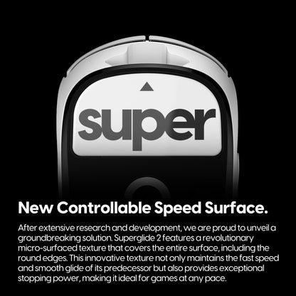 Superglide Glass Mouse Skates - Consistent Controllable Glide, Polished Round Edge, Super Balanced Gaming Mouse Feet with Durable Sole for Logitech G Pro X Superlight1 (Type-C, White)