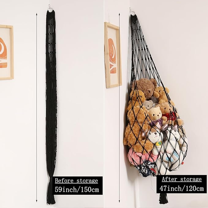 Stuffed Animal Hammock Corner Hanging Net