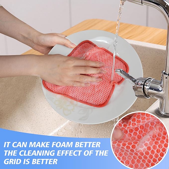 KinHwa Kitchen Washcloths for Dishes Absorbent Microfiber Dish Cloths Quick Dry