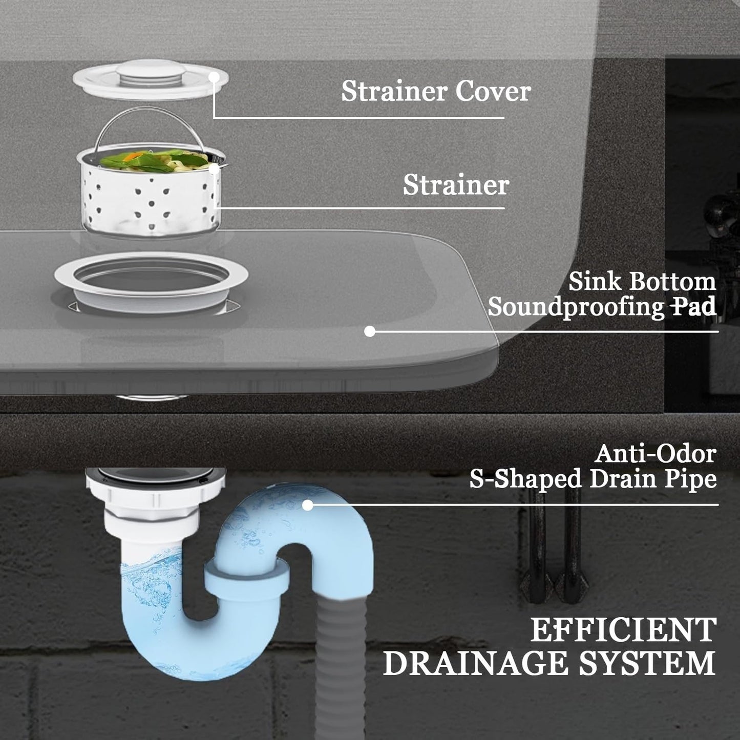 Free Standing Utility Sink, Outdoor Stainless Steel Laundry Tub, Portable Single Bowl Washing Hand Basin Station with Workbench, Fish Cleaning Table &Storage Shelves for Garage, Kitchen,Camping