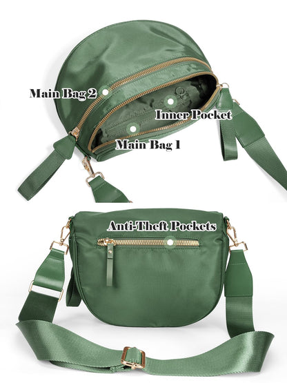 Pure Colour Crossbody Bag Bum Bag for Women,Spacious Purse Fanny Packs Belt Bag,Oversized Bum Bag (Colour Bum Bag-Beige)
