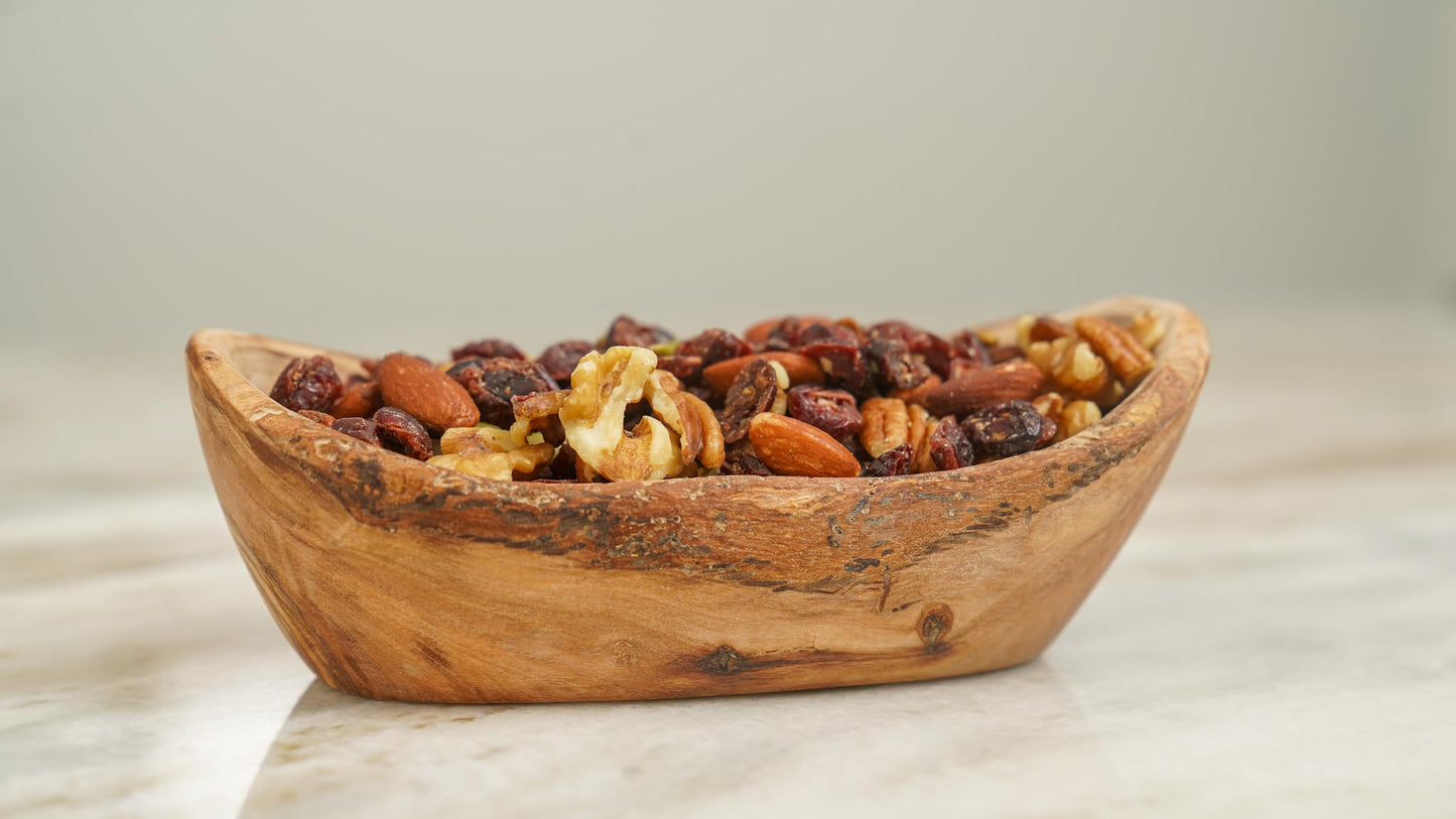 Lipper International Olive Wood Oval Fruit Bowl