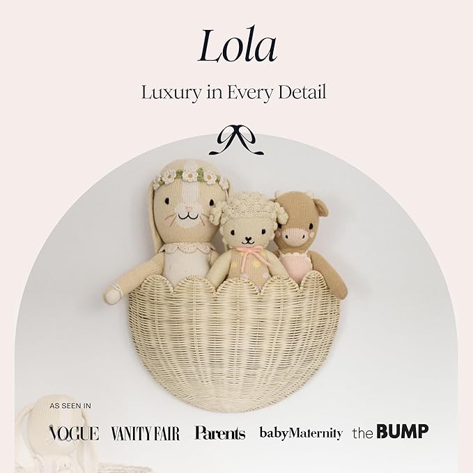 BEBE BASK Scalloped Wicker Wall Basket