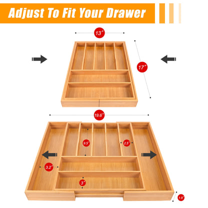 Kitchen Silverware Drawer Organizer and Storage Cabinet Utensil Rack Bathroom Counter Vanity Extra Large Big Cooking Drawer Organizers Countertop Pantry Storage Cabinet Best Kitchen Must Haves 2025
