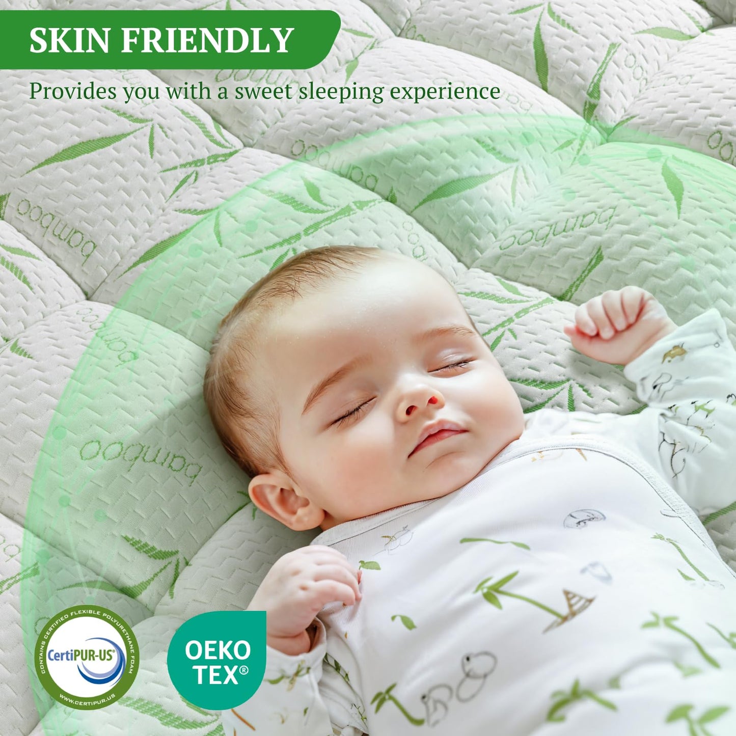 LIANLAM Mattress Topper King Size - 1500GSM 3D+7D Down Alternative Fill 3 in Pillow Top Mattress Pad, Viscose Made from Bamboo Cover, Extra Firm for Back Pain, 6"-18" Deep Pocket (78"x80")
