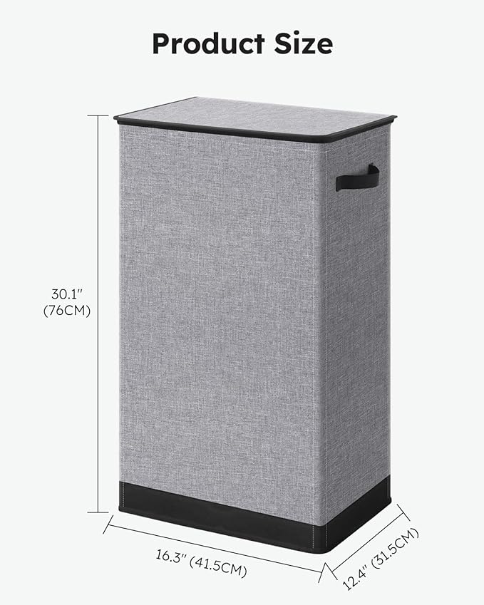 SOLEDI Laundry Hamper with Lid 100L Large & Tall Collapsible Laundry Basket