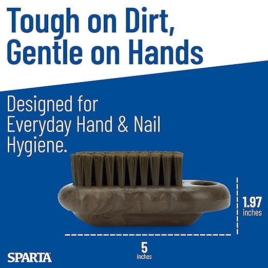 SPARTA Nail Scrub Brush Commercial-Grade, Heavy-Duty Hand and Fingernail Brush