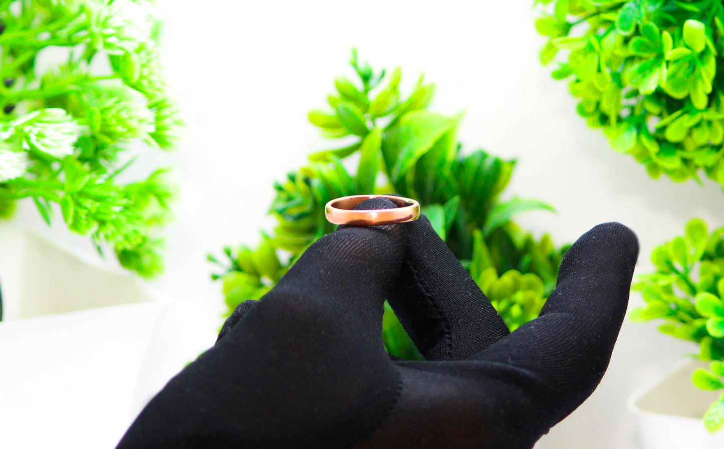 Krishnaa Jewels Pure Copper Handmade Classic Band Ring Ethnic Gift Jewelry for Men and Women (3.5)