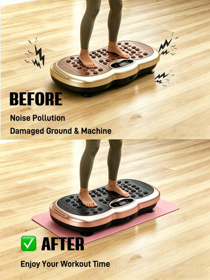 Pink Non-Slip Anti Vibration Mat for Vibration Plate Machine, Noise Reducing Floor Carpet Protector Pad & Exercise Accessory for Most Vibration Platform Machines (Only 1PC Pink Mat)