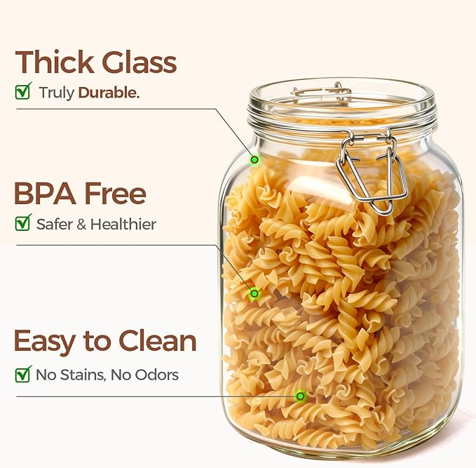 ComSaf Airtight Glass Canister Set of 3