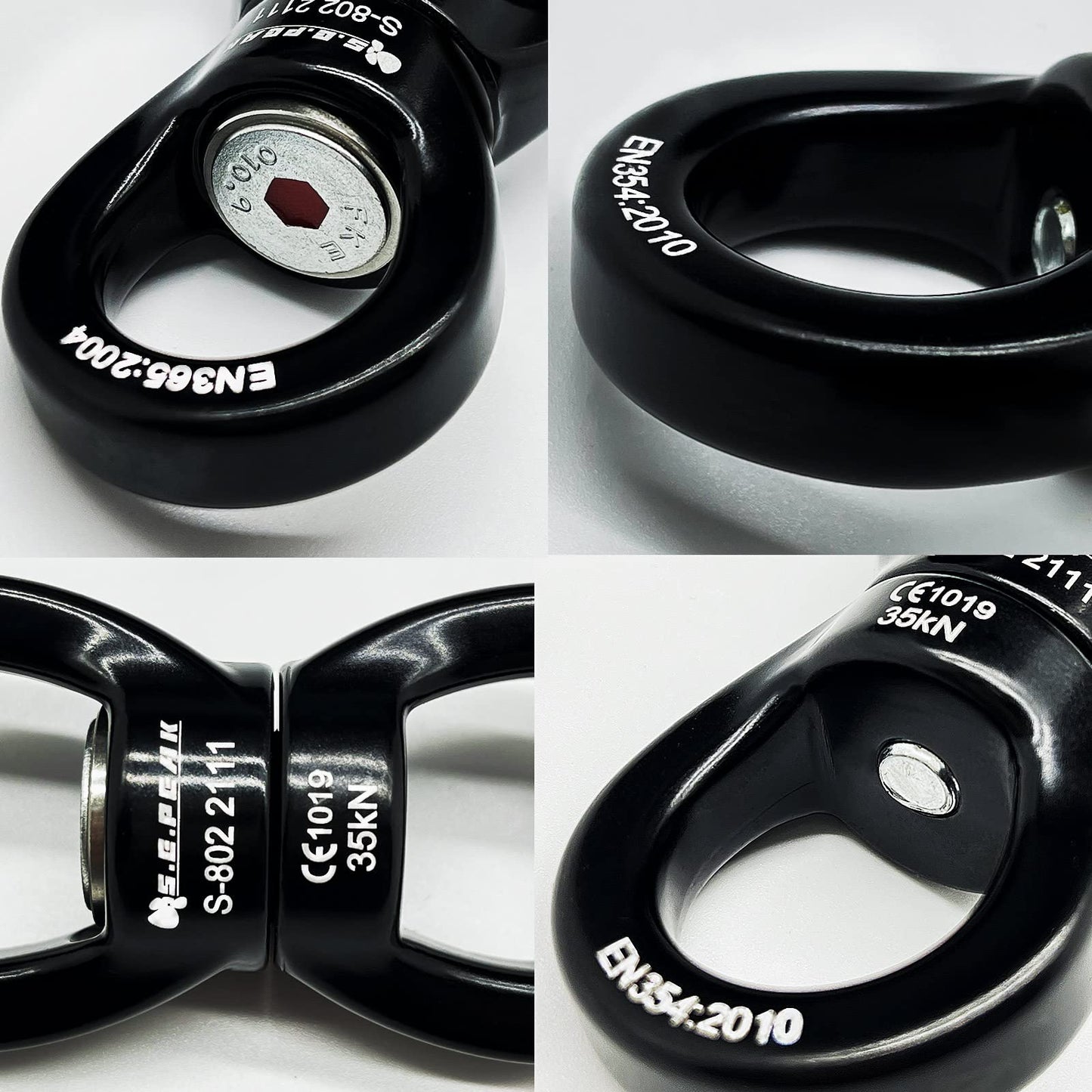 S.E.PEAK 35kN Swing Swivel, CE Certified 360°Rotational Device, Silent Hanging Accessory for Tree Swing, Aerial Dance