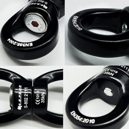 S.E.PEAK 35kN Swing Swivel, CE Certified 360°Rotational Device, Silent Hanging Accessory for Tree Swing, Aerial Dance