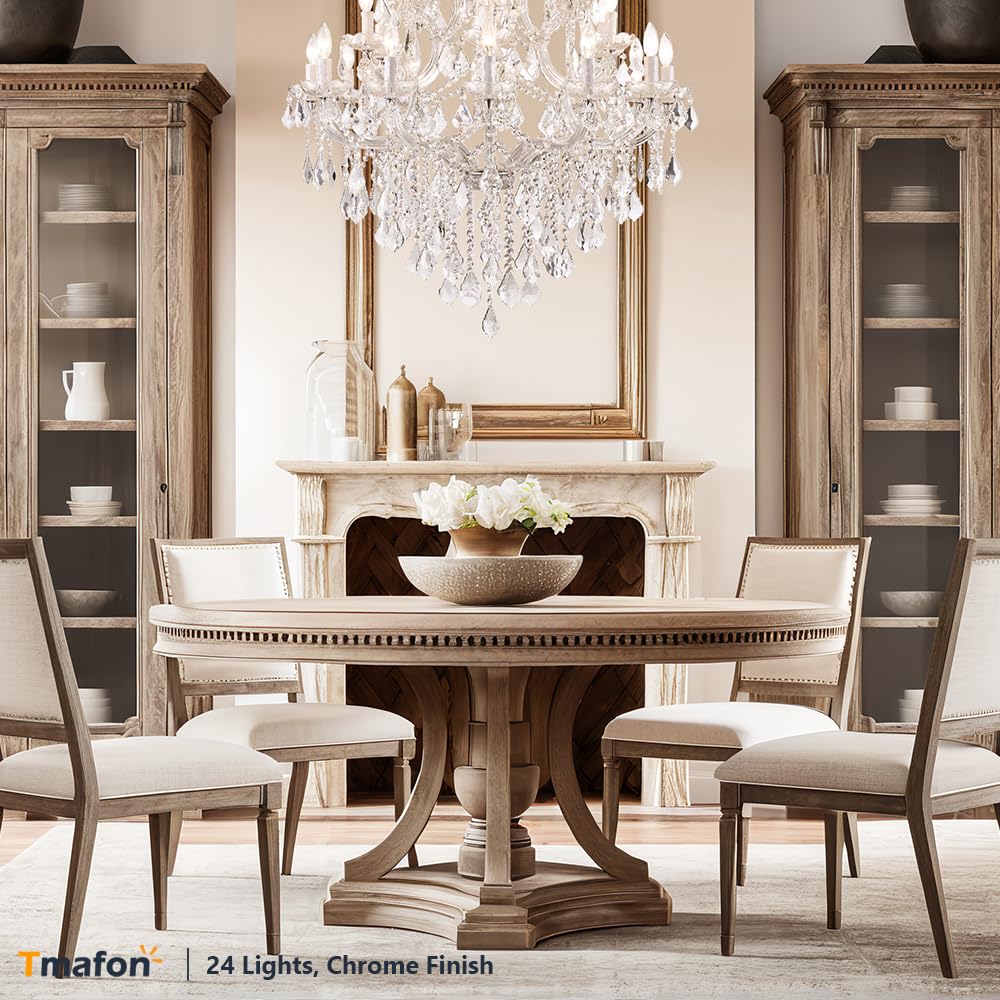 TMAFON Modern Crystal Chandeliers for Dining Room - Small Crystals Chandelier Lights for Girls Bedroom, Dining Room, Hallway, Kitchen Island, Bathroom, Closet