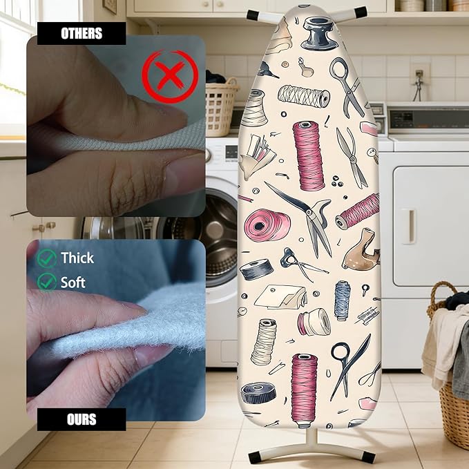 Nuxovilar Ironing Board Cover Needle Cotton 15x54 Inches | Ironing Board Cover