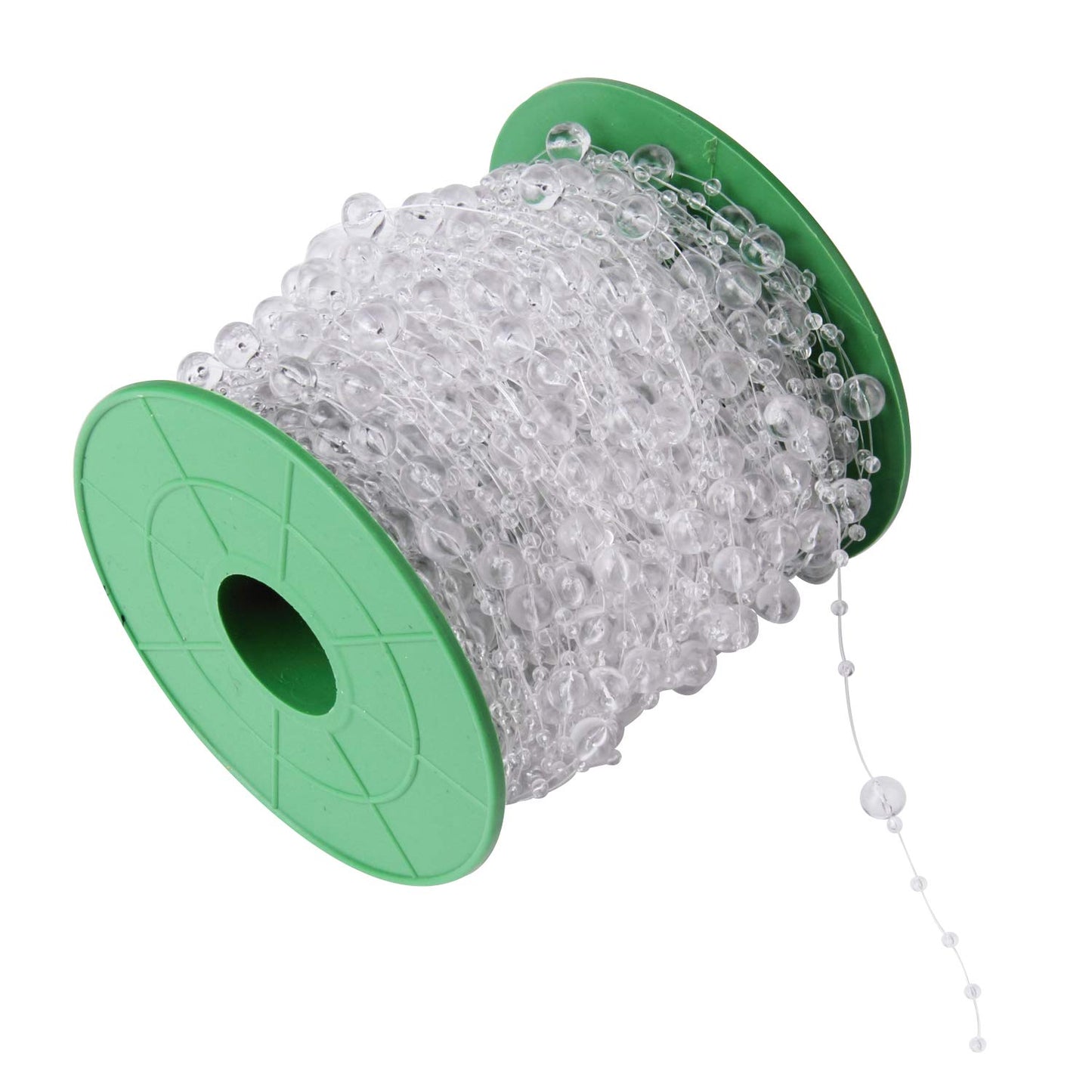 200 Feet Roll Clear Crystal Acrylic Party Garland Centerpiece Bridal Bouquet Decoration/Crystal Acrylic Bead Garland Wedding Centerpiece Floral Crafting DIY Accessory