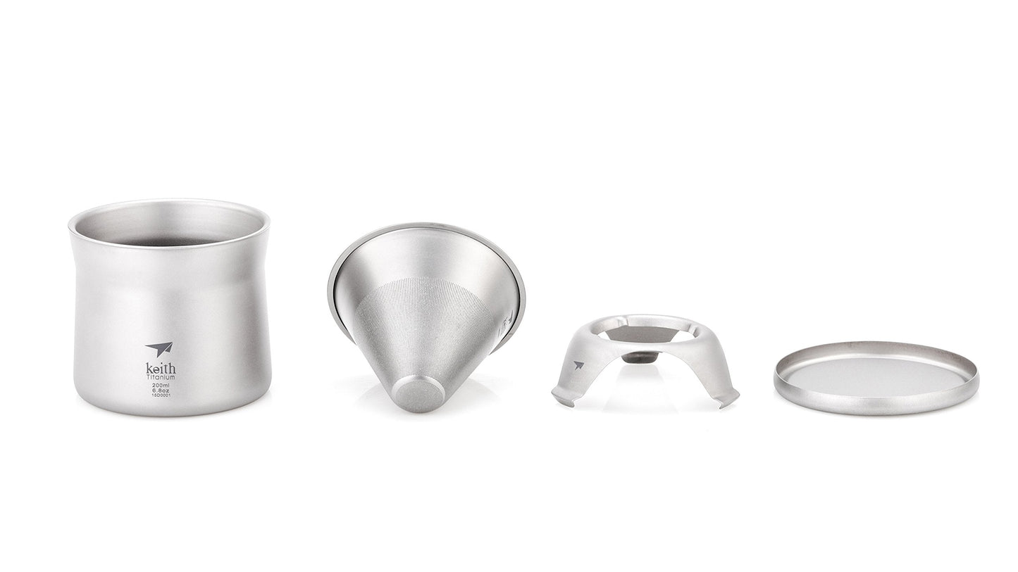 Keith Titanium Ti3911 Ultralight Coffee Maker - Custom Premium Leather Case Included 18th Anniversary: Exclusive Price!
