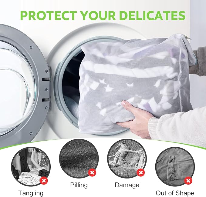 OTraki Large Mesh Laundry Bag 24x32 inch Hanging Lingerie Bag Mesh Laundry Bags