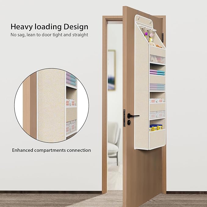 Univivi 5-Shelf Over Door Hanging Organizer Fabric Door Storage