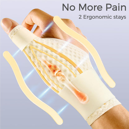 FREETOO Stable Thumb Brace Right Hand Left Hand for Arthritis Pain and Support, Thumb Splint for De Quervains Tenosynovitis,Trigger Thumb and Wrist Stabilizer for Tendonitis, Sprain.Beige Right L