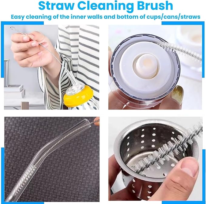 15Pcs Crevice Cleaning Brush Set, Hard Bristle Scrub Brushes Tools