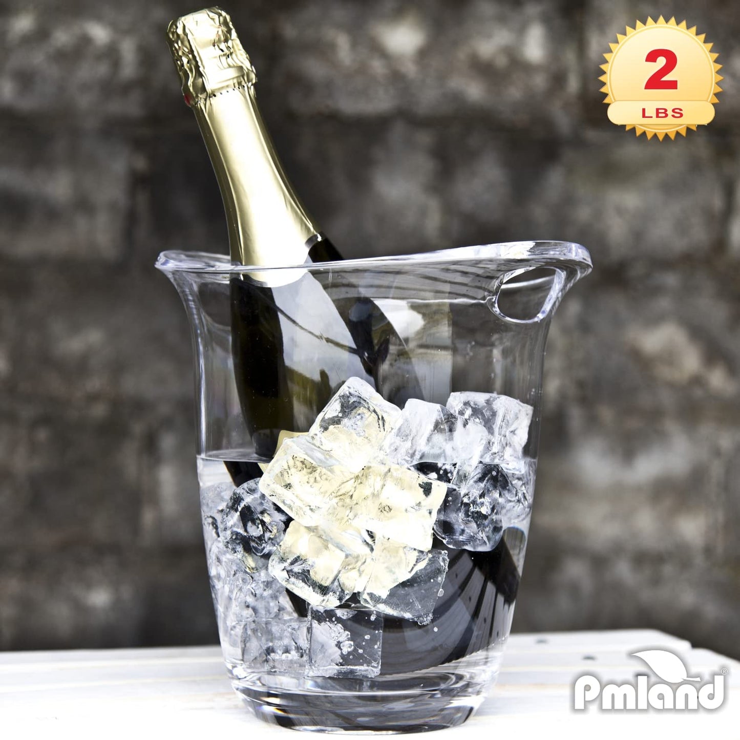 PMLAND Acrylic Ice Cubes Square Shape 2 Lbs Bag, for Photography Props Kitchen Table Decoration Display Vase Filler Toy - Crystal Clear