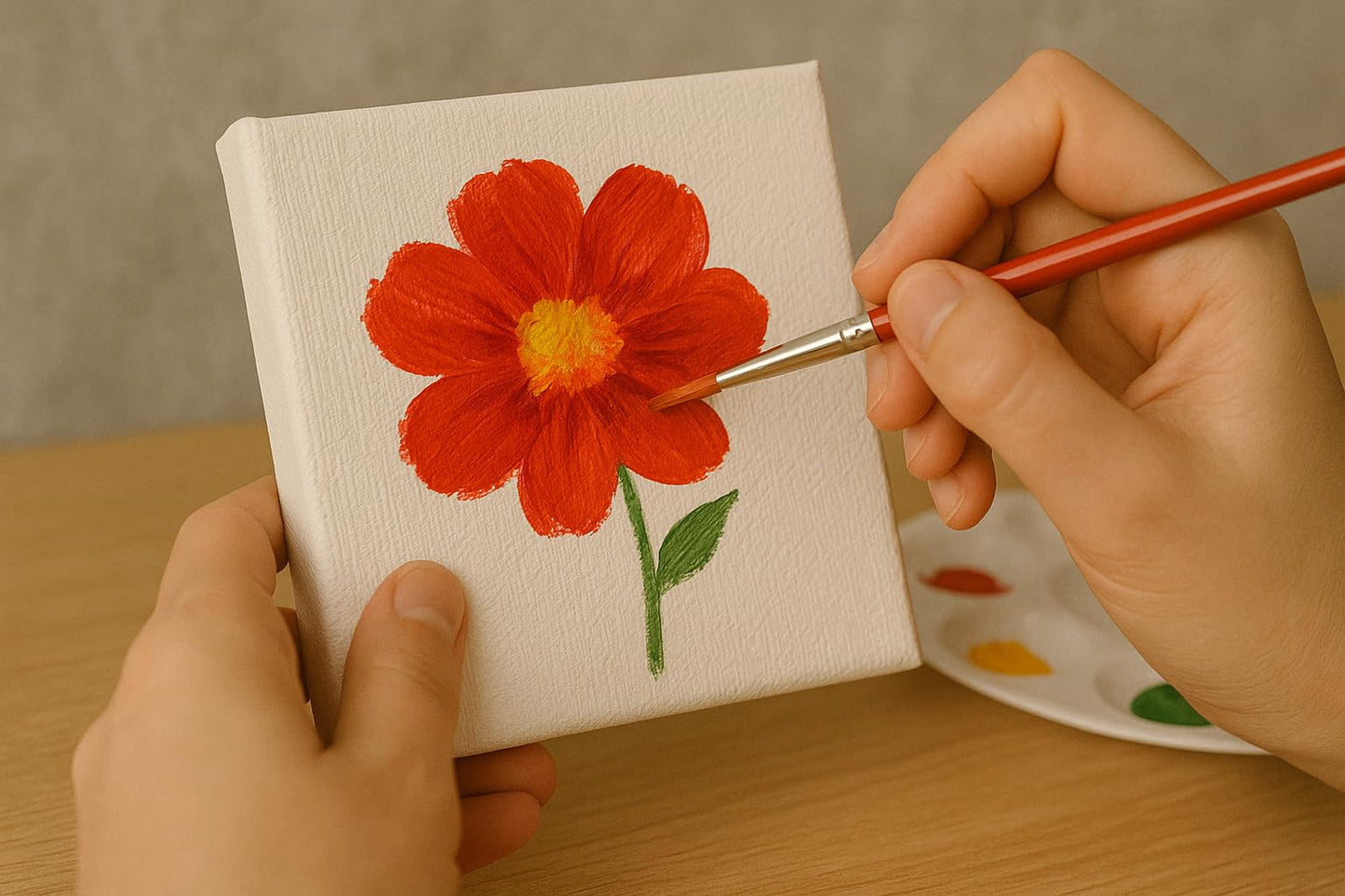 LWR CRAFTS Mini Stretched Canvas 2" X 2" 5cm x 5cm Pack of 12
