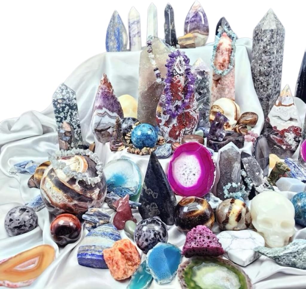 Generic 1LB Crystal Spoon Mystery Crystal Bag Quartz Crystal Raw Stone DIY Crystal Jewelry