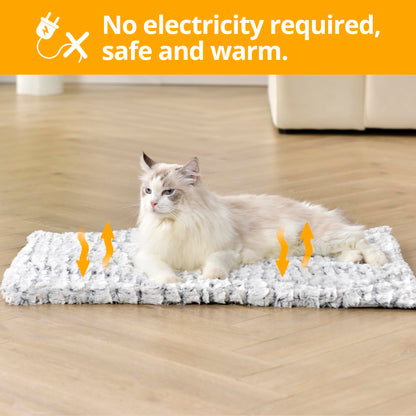 Petace Cat Self-heating Pad 60 x 45 cm, Pet Self-warming Bed, Electric-Free Heated Cat Mat, Warm Dog Blanket Machine Washable