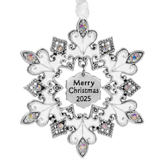 Laraine Christmas Tree Ornaments – 2025 Decorative Hanging Pendant of Car Charm Holiday Keepsake Gift Home Decor (Snowflake (2025))