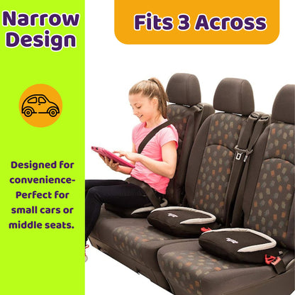 BubbleBum Inflatable Booster Car Seat - Travel Car Seat - Portable Car Booster Seat - Booster Seat for Car - Slim Foldable Narrow Design Car Seat - Perfect for Kids 4-11yrs Old - Black