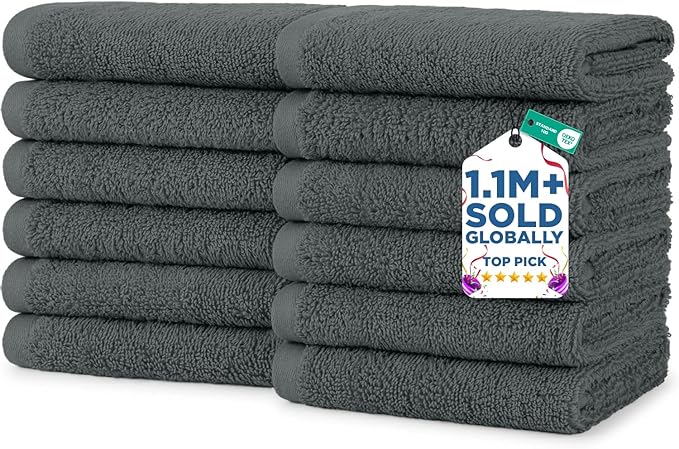DAN RIVER 12 Pack Wash Cloths for Showering