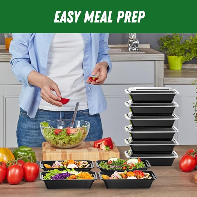 50 Pack 32 oz Meal Prep Containers Reusable
