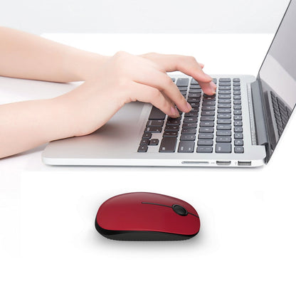 VssoPlor Wireless Mouse, 2.4G Slim Portable Computer Laptop Mouse with Nano Receiver Quiet Silent Optical Mice for Notebook, PC, Laptop, Computer-Black and Gold