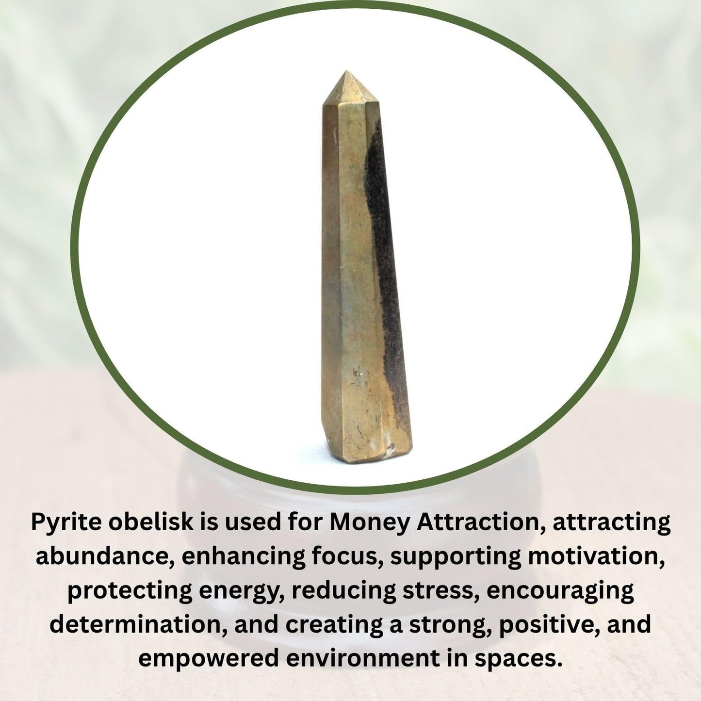 Jet Pyrite Obelisk Tower (Approx. 3 to 3.5 Inch) – Natural Golden Pyrite Crystal Polished Gemstone Decorative Piece for Home & Office Decor