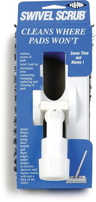 SPARTA 363883103 Plastic Block Swivel Scrub Brush, Polyester Bristles