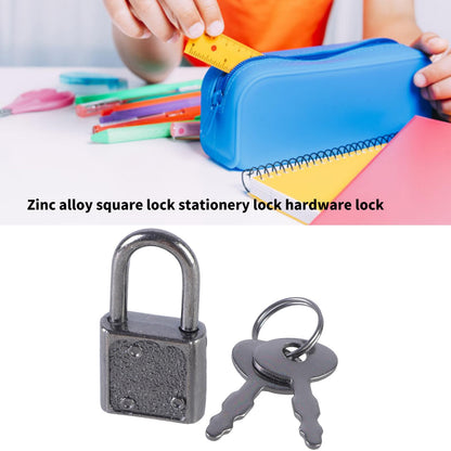 RGYBAO 5Pcs Zincs Alloy Padlock Portable Suitcases Locker Securing Lock Small Luggage Box Lock with Key Diaries Padlocks Key Lo