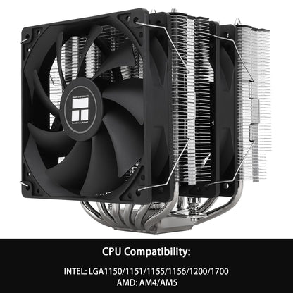 Thermalright Peerless Assassin 120 SE CPU Air Cooler,PA120 SE,6 Heat Pipes Cpu cooler,Dual 120mm TL-C12C PWM Fan,Aluminium Heatsink Cover,AGHP Technology,for AMD AM4/AM5 Intel 1851/1700/1150/1200