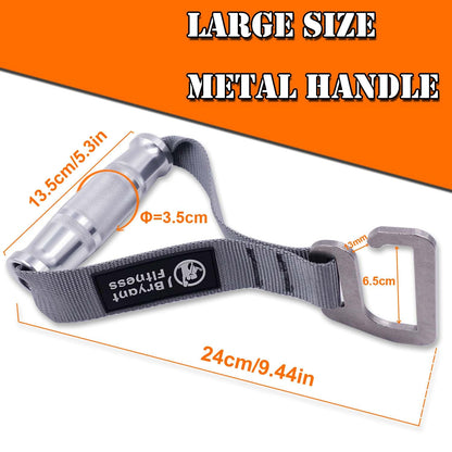 J Bryant Fitness Resistance Band Exercises Handles Heavy Duty Metal Gym Handles Stainless Steel Large Size Hook for Wide Pull Up Resistance Band Training Home Workout Fitness Equipment