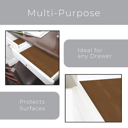 Smart Design Adhesive Shelf Liner - 18 in x 20 ft Roll - Easy Cut, Peel, and Self Stick Decorative Vinyl Film - Cabinet, Drawer, Countertop, Table, Dresser Cover - Kitchen - Light Oak Wood Brown
