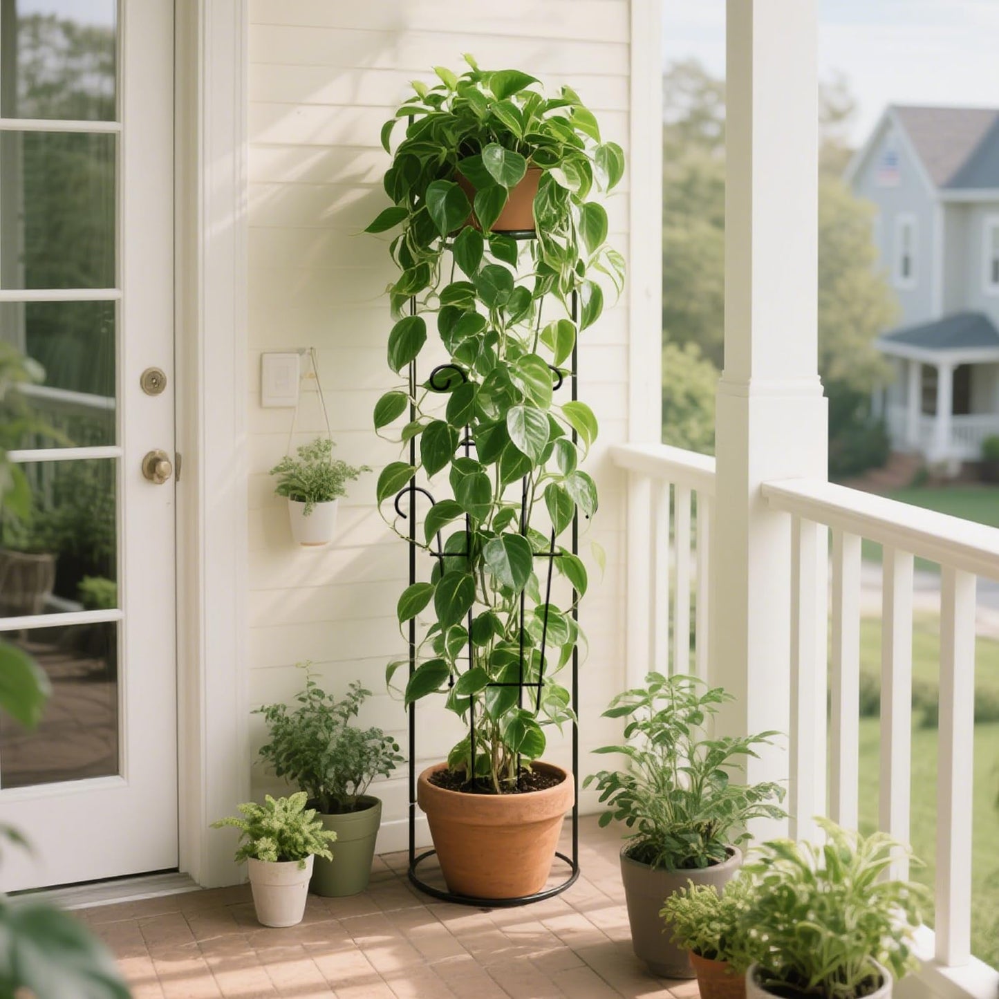 2 Pack 23.6 Inch Small Trellis for Potted Plants - Rustproof Garden Trellis for Potted Indoor Houseplants, Plant Support for Ivy, Pothos, Monstera, Hoya, Flower Vines (23inch/2 Pack)