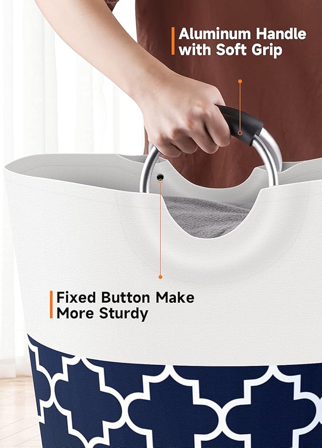 Large Laundry Basket Laundry Hamper Bag Washing Bin Clothes Bag Collapsible Tall